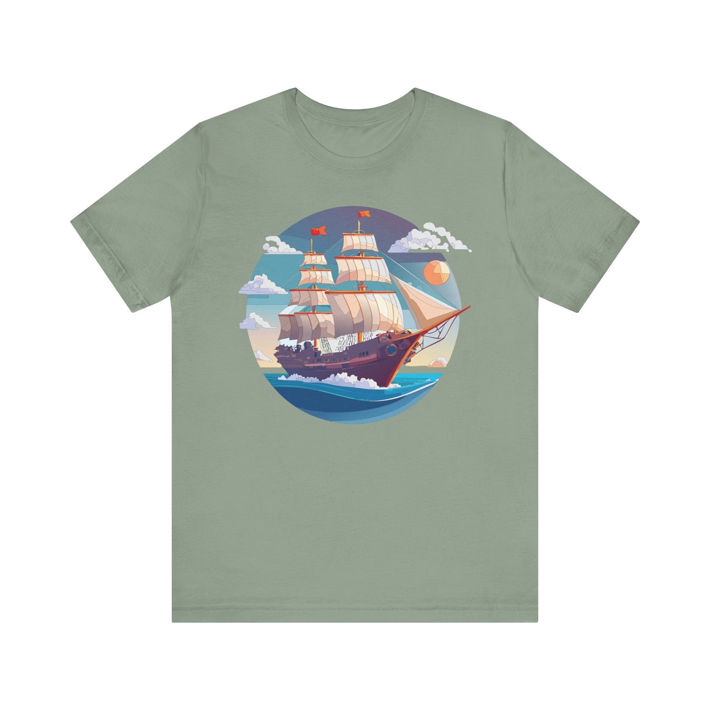 Ship Tee Shirt, Tee Shirt with Ship