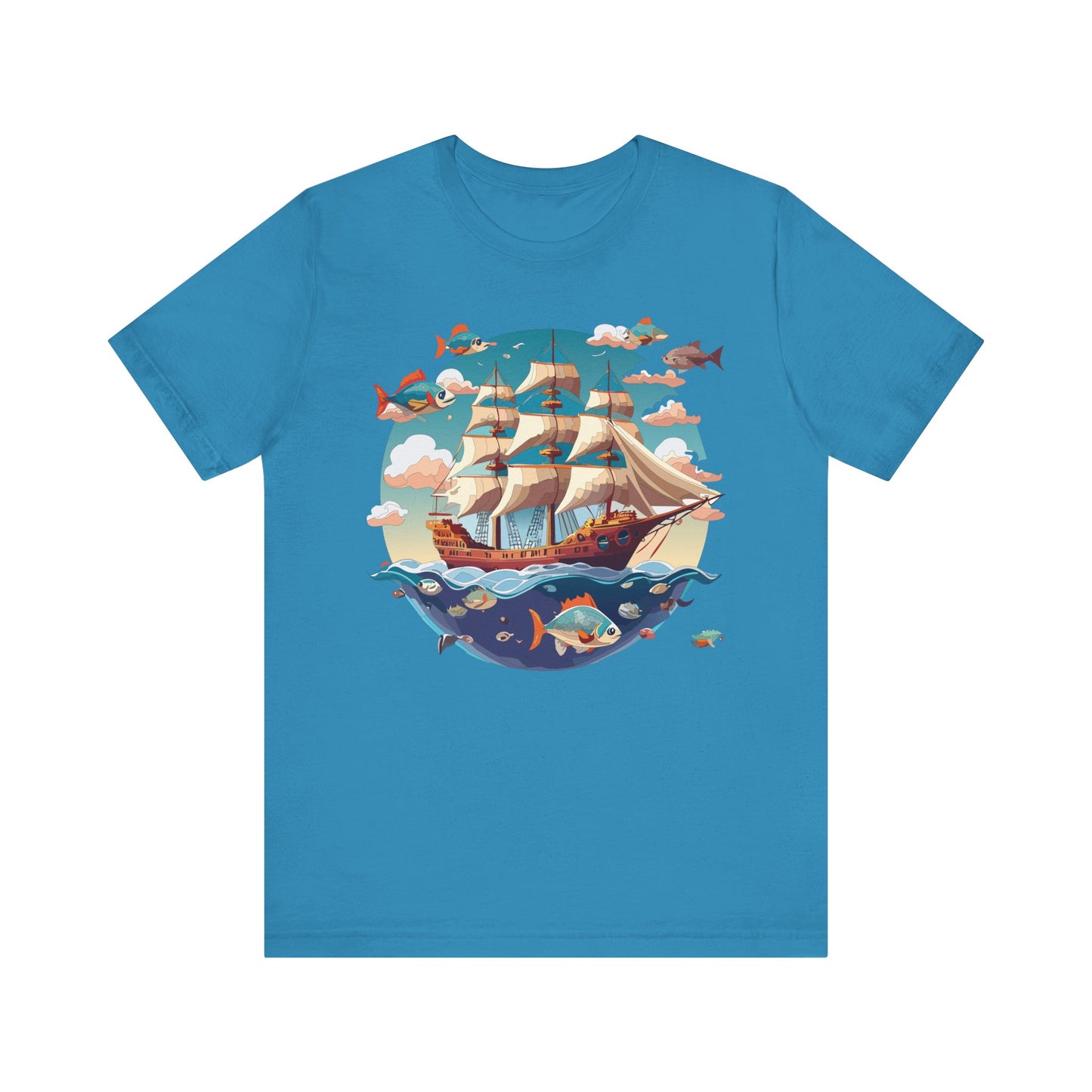 Ship Tee Shirt, Tee Shirt with Ship