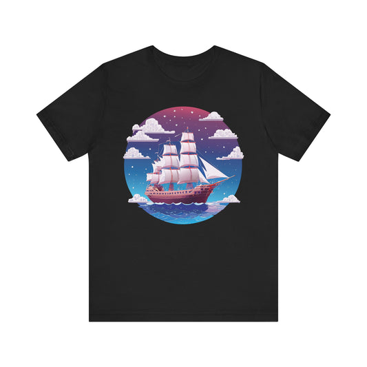 Ship Tee Shirt, Tee Shirt with Ship