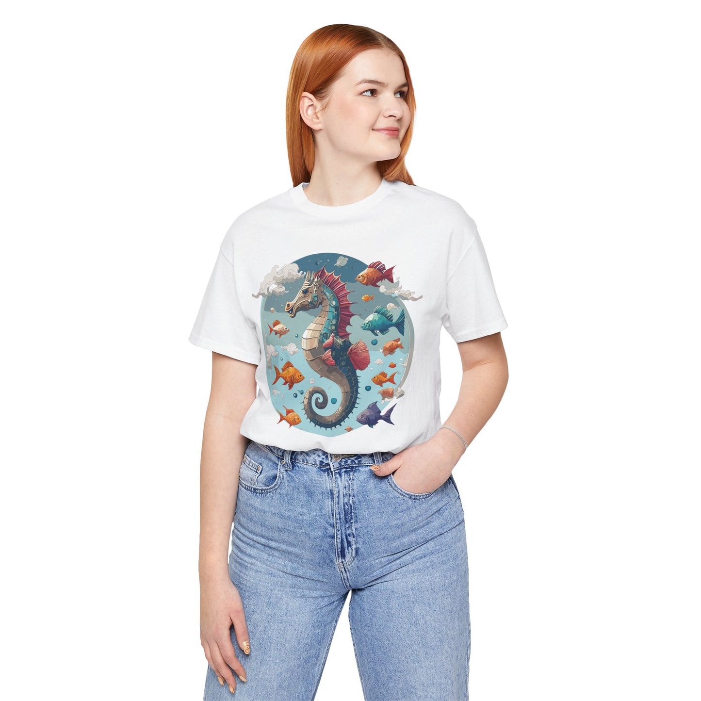 Animals Shirt, Shirt with Seahorse