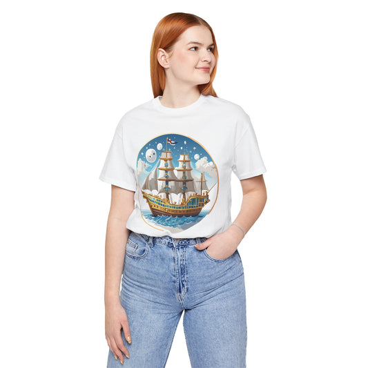 Ship Tee Shirt, Tee Shirt with Ship