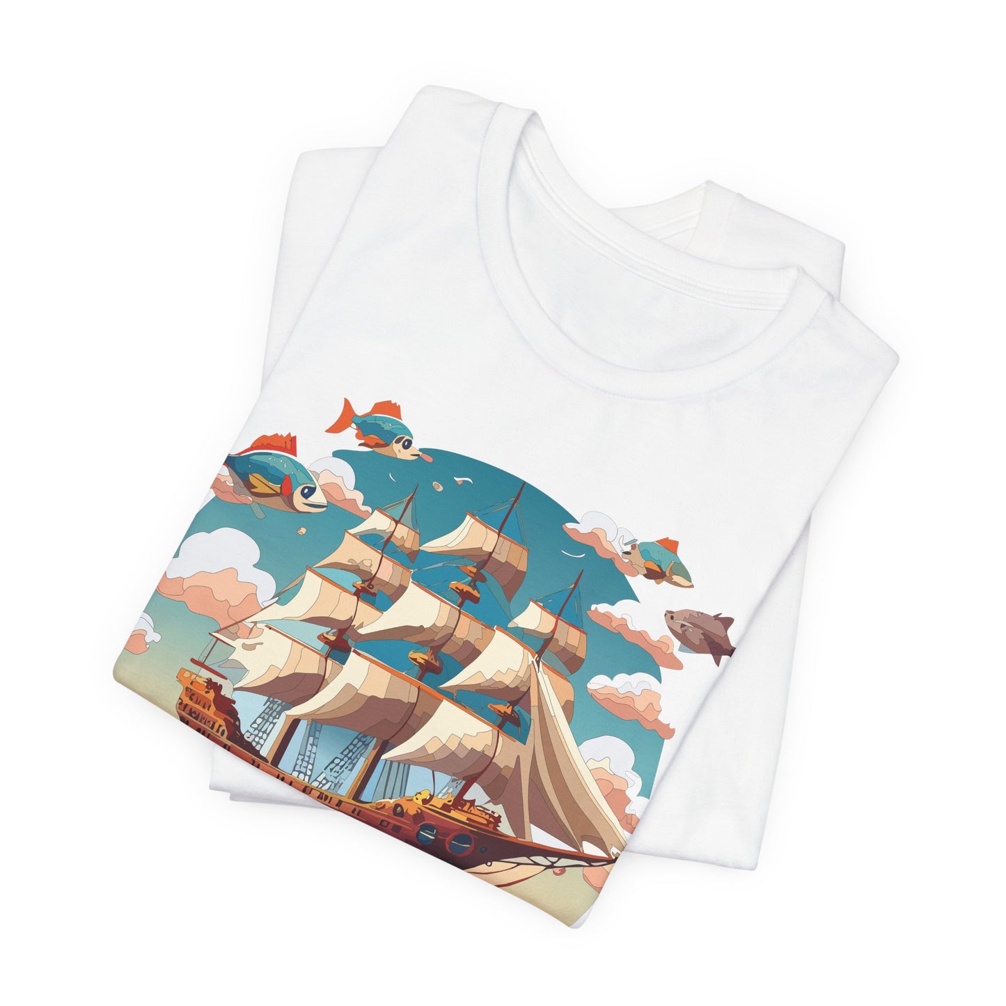 Ship Tee Shirt, Tee Shirt with Ship