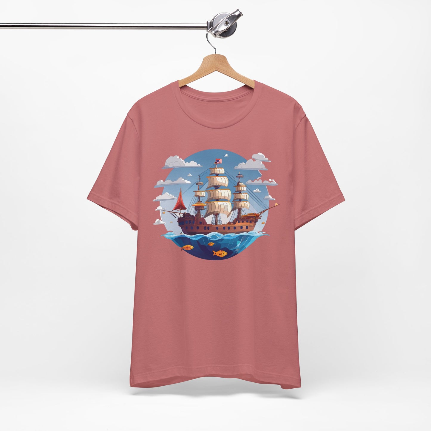 Ship Tee Shirt, Tee Shirt with Ship