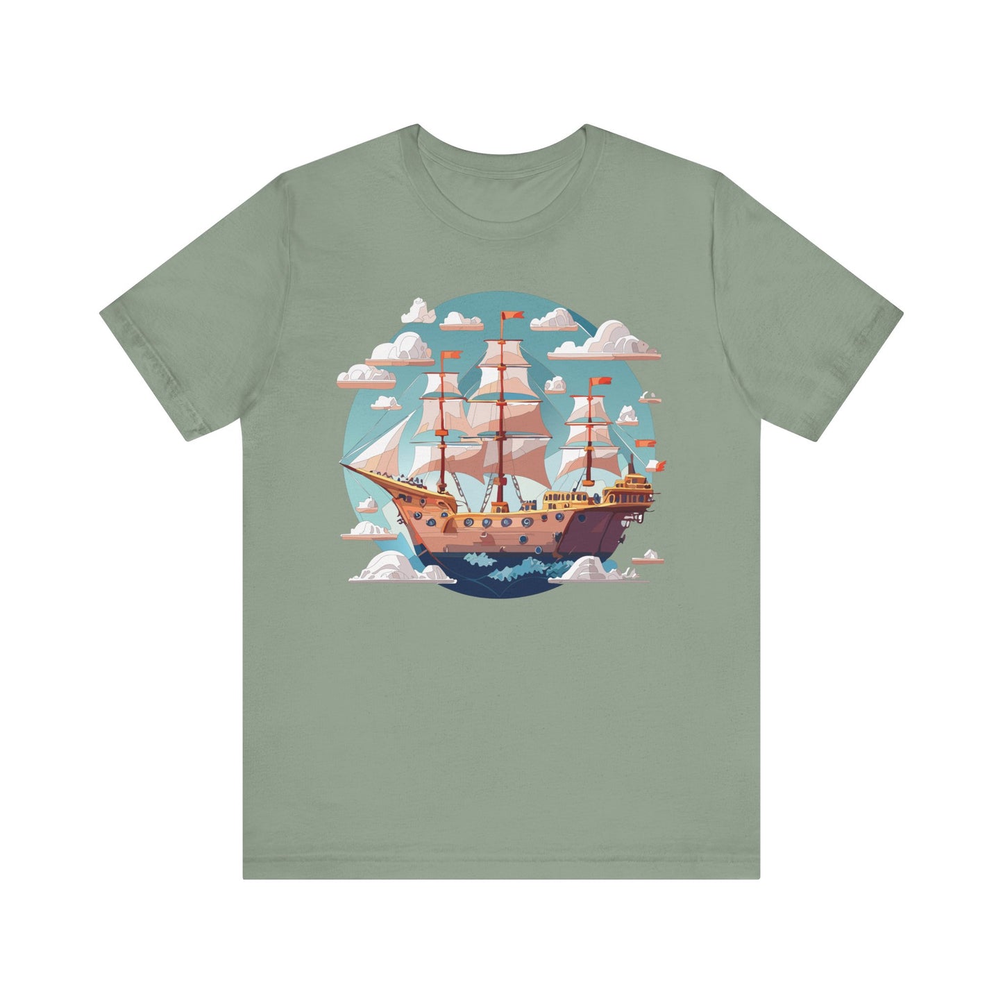 Ship Tee Shirt, Tee Shirt with Ship