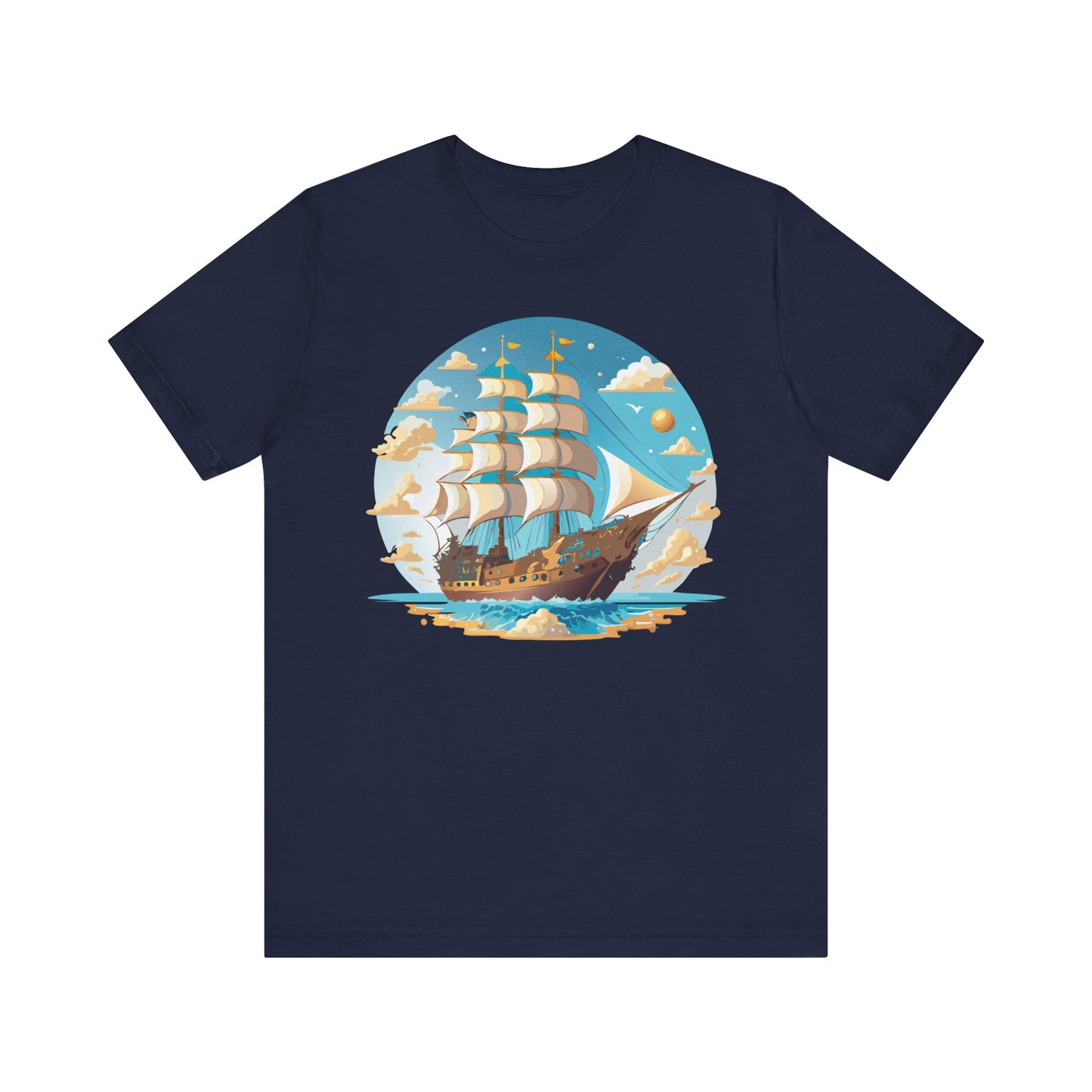 Ship Tee Shirt, Tee Shirt with Ship