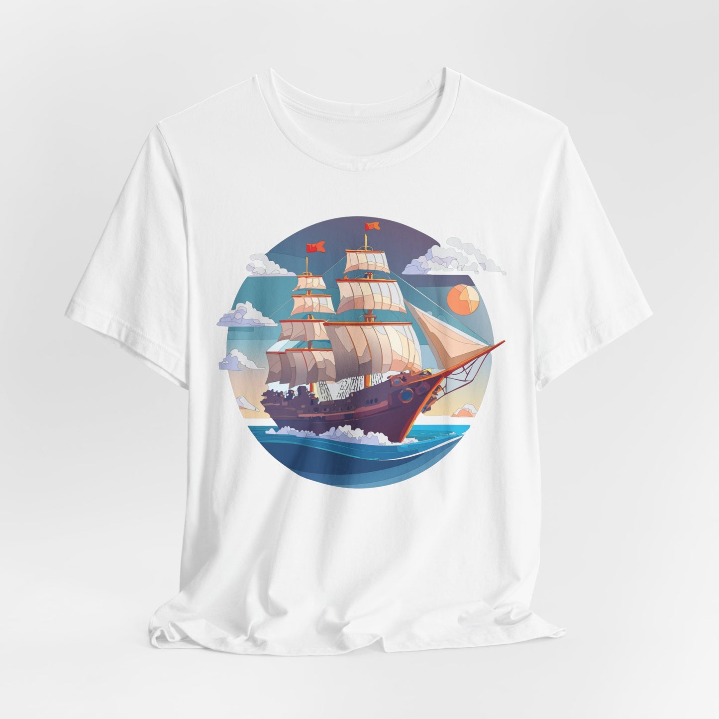 Ship Tee Shirt, Tee Shirt with Ship