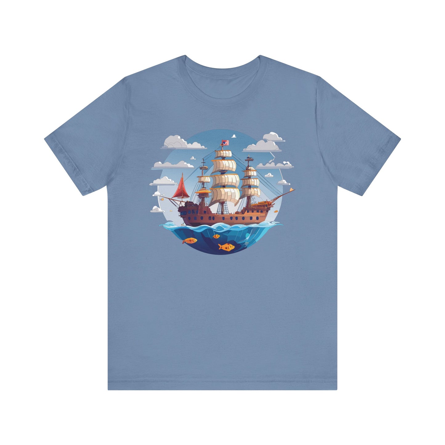 Ship Tee Shirt, Tee Shirt with Ship