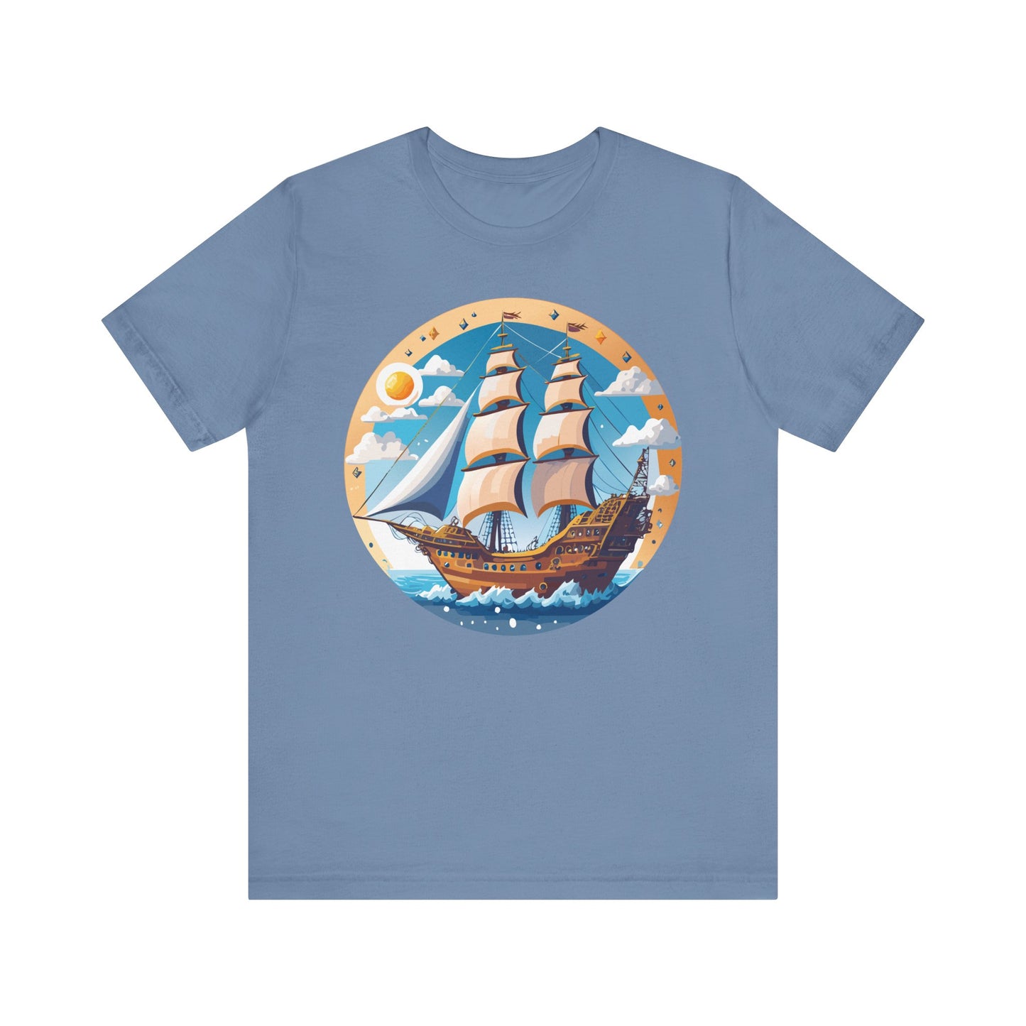 Ship Tee Shirt, Tee Shirt with Ship