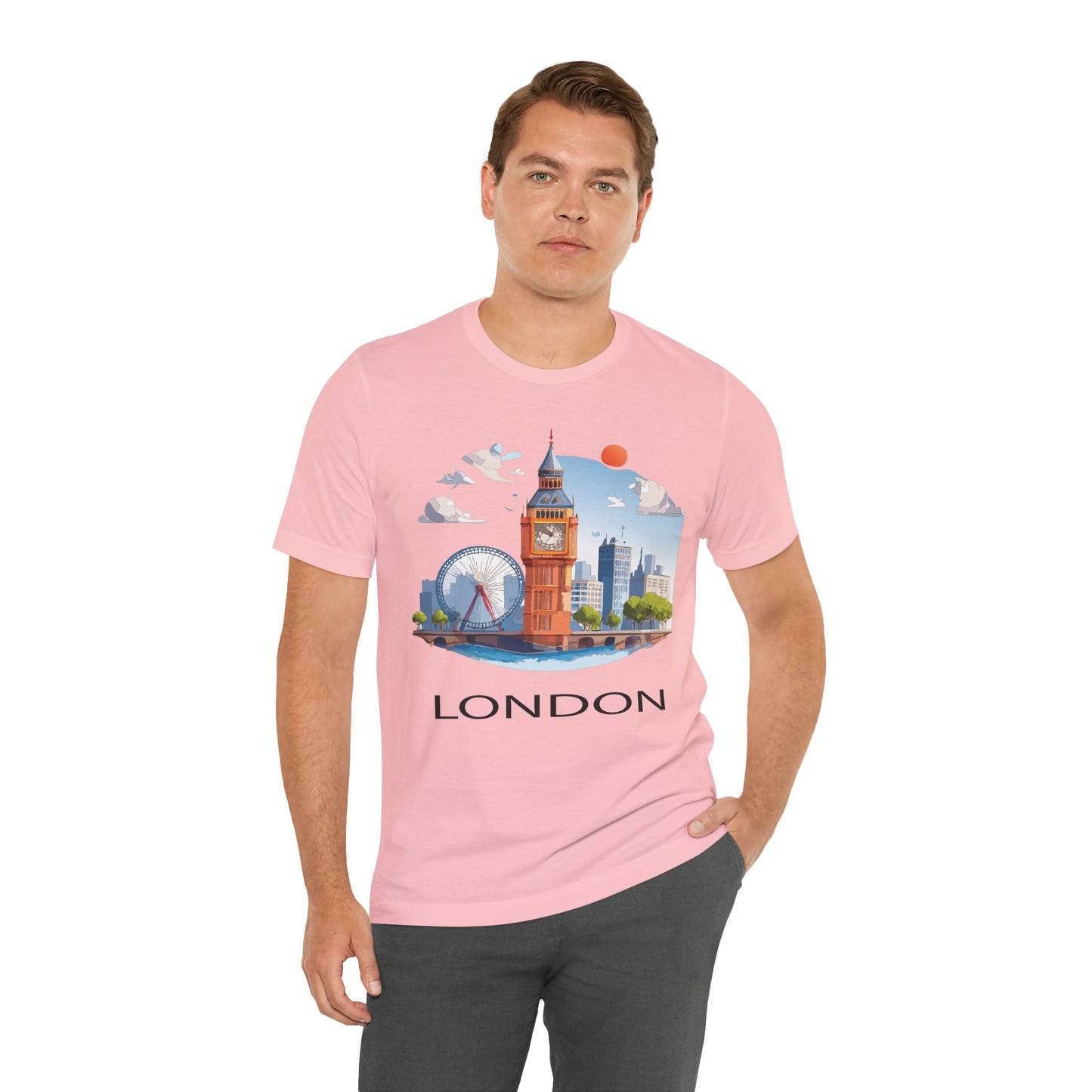 London Shirt, Travel T-Shirt, Tourist Shirts, Tee Shirt with Travel Prints 3