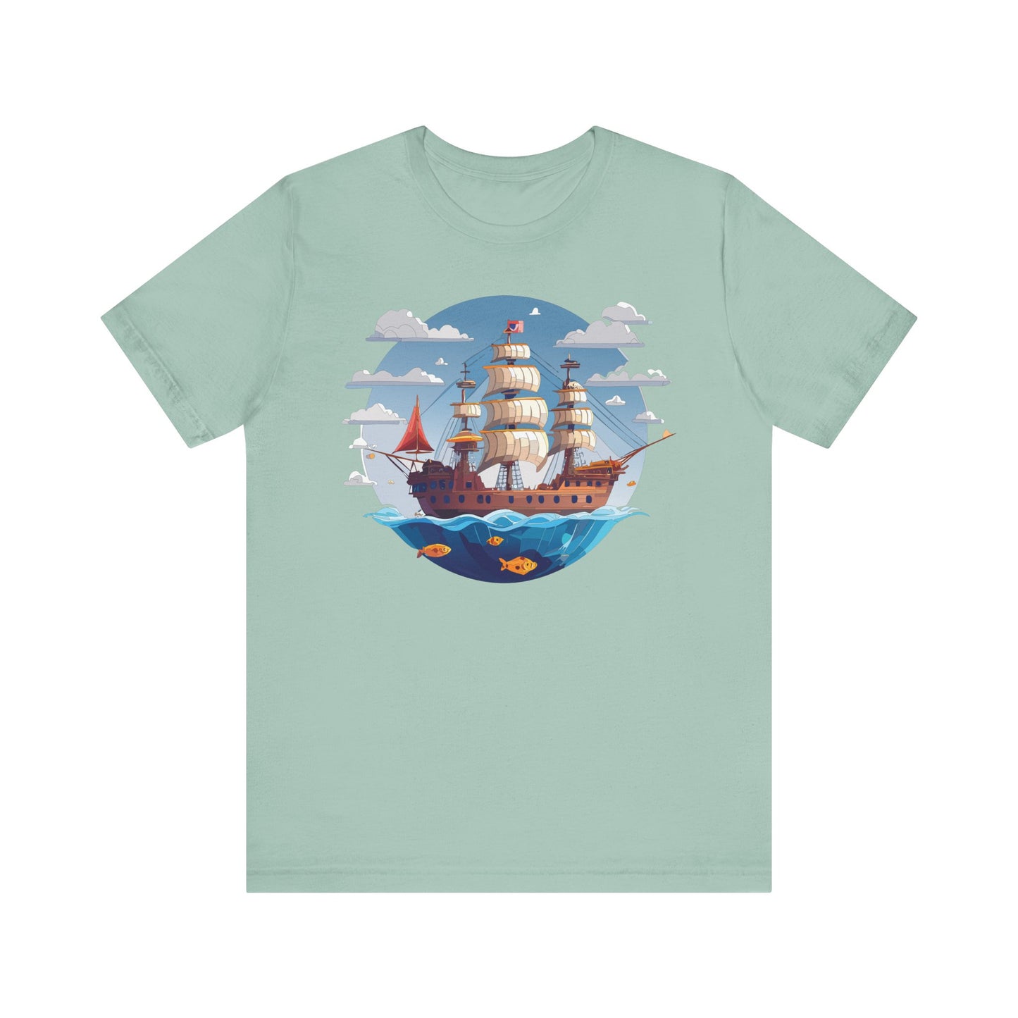 Ship Tee Shirt, Tee Shirt with Ship